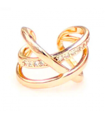 Сережки кафи з цирконами - лимонна позолота, 1 шт - Xuping