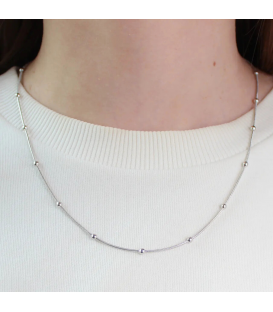 Ланцюжок Xuping родіум снейк з кульками 0,1/50 см 624982