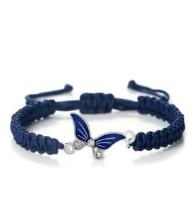 Браслет плетеный "Бабочка" родий (372000)