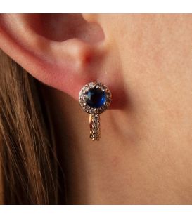 Сережки Xuping лимонна позолота з синім цирконієм 324900(1)