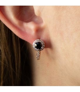 Сережки Xuping лимонна позолота з чорним цирконієм 324900(3)
