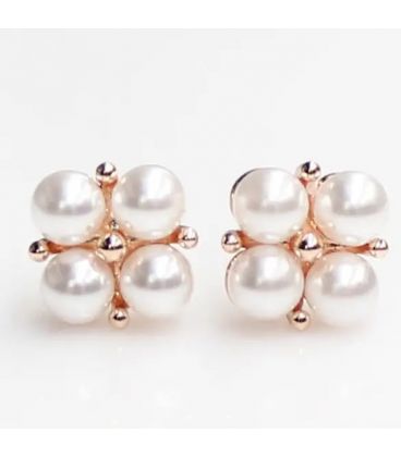 Серьги-гвоздики Xuping с жемчугом (324092(1)) медицинское золото