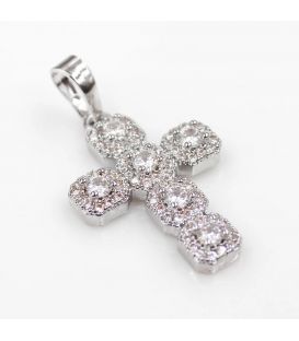 Подвеска Xuping Крестик 2 см родий 372020 медицинская сталь