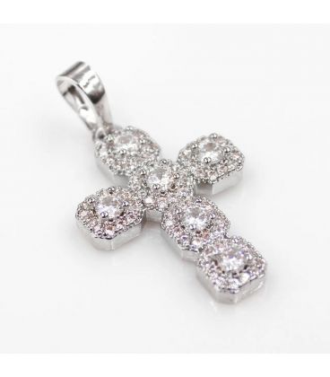 Підвіска Xuping Хрестик 2 см родій 372020 медична сталь