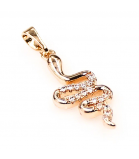 Подвеска позолота "Змея" ( медицинское золото)