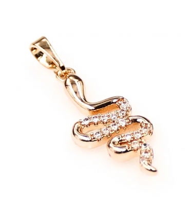 Подвеска позолота "Змея" ( медицинское золото)