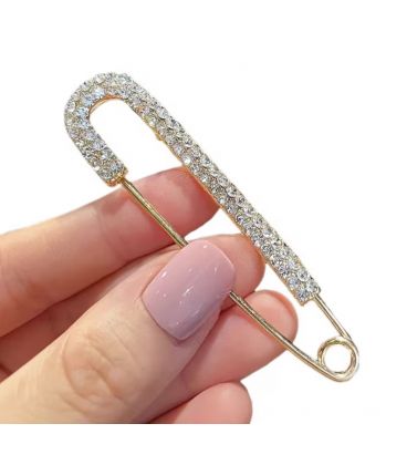 .Брошь-булавка "Rainbow" лимонная позолота