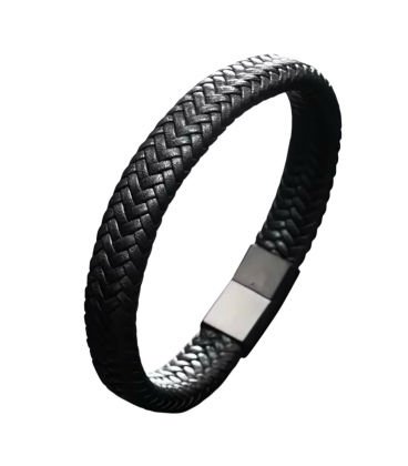 Браслет чоловічий шкіряний на магнитній застібці