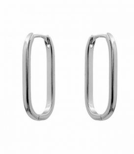 Сережки Xuping позолота біле золото "Витягнутий овал" (Медичне золото)