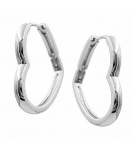 Серьги Xuping позолота белое золото "Контур сердца" (Медицинское золото)