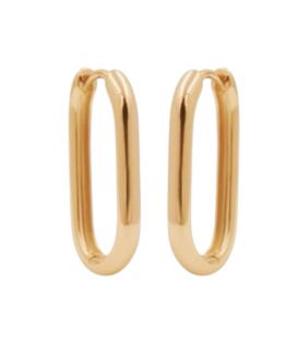 Сережки класичні "Овальна підкова" лимонна позолота