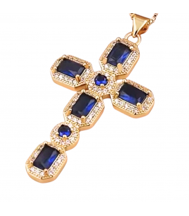 Кулон хрестик Xuping "Монарх" лимонна позолота (медичне золото)