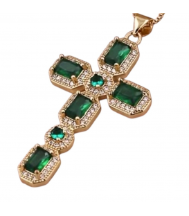 Кулон хрестик Xuping "Монарх" лимонна позолота (медичне золото)