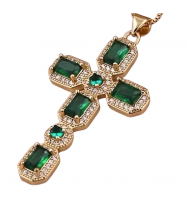 Кулон крестик Xuping "Монарх" лимонная позолота (медицинское золото)