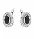 Сережки Xuping з керамічною вставкою "Овал"