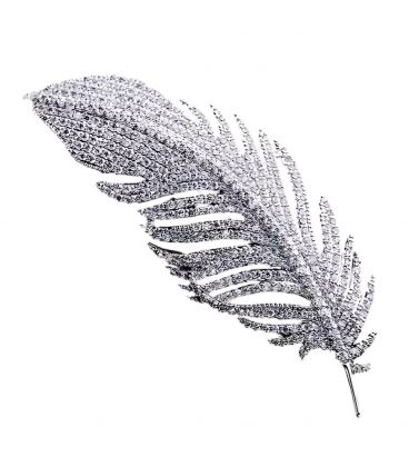 Брошка «Перо», родій