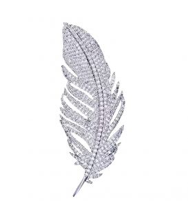 Брошка «Перо», родій