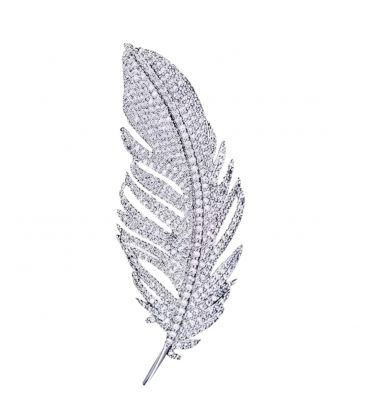 Брошка «Перо», родій