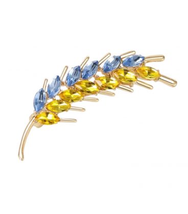 Брошка "Колосся" лимонна позолота