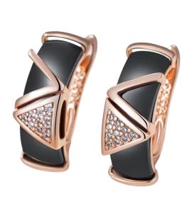 Сережки Xuping кераміка лимонна позолота (медичне золото)