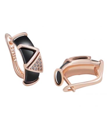 Серьги Xuping керамика лимонная позолота (медицинское золото)