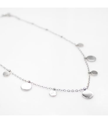 Кулон на ланцюжку (родій) (сталь) позолота Монетки, 45 см