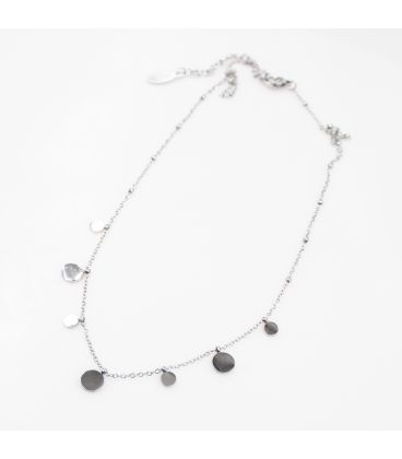 Кулон на ланцюжку (родій) (сталь) позолота Монетки, 45 см