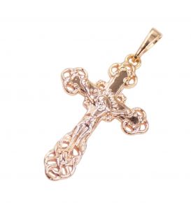 Кулон Xuping лимонная позолота Крестик с распятием (медицинское золото)