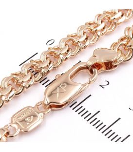 Ланцюжок кардинал 0,8/60 см лимонна позолота 18к