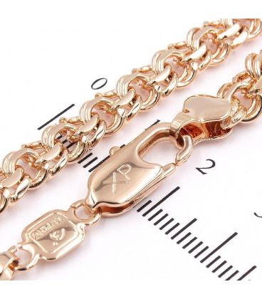 Ланцюжок кардинал 0,8/60 см лимонна позолота 18к