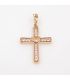 Подвеска позолота Крестик (расшир.) с сердцем посредине, 2,2 см б/расп.