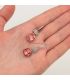 Серьги (крючки) Swarovski Квадрат на основании из камней родиум (Медицинская сталь)