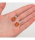 Сережки (гачки) Swarovski Квадрат на основі каменів родіум (Медична сталь)