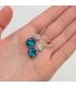 Серьги (крючки) Swarovski Квадрат на основании из камней родиум (Медицинская сталь)