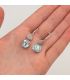 Сережки (гачки) Swarovski Квадрат на основі каменів родіум (Медична сталь)