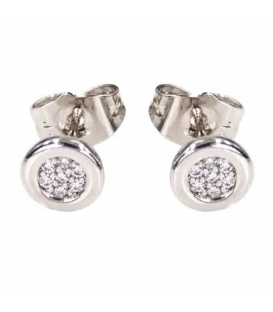 Серьги-гвоздики Xuping родиум "Кружок 0,6 см" (медицинское золото)