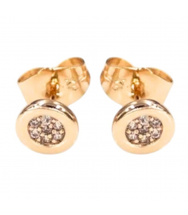 Серьги-гвоздики Xuping Кружок 0,6 см лимонная позолота 18K