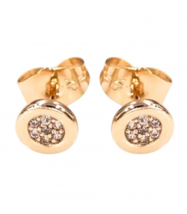 Серьги-гвоздики Xuping Кружок 0,6 см лимонная позолота 18K