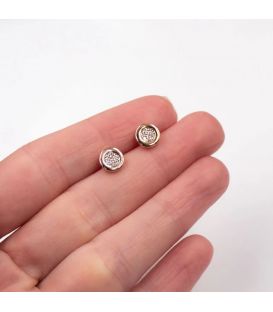 Сережки-цвяшки Xuping Кружок 0.6 см лимонна позолота 18к