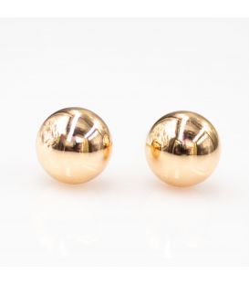Серьги-гвоздики лимонная позолота "Шарик 0,6 см"