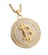 Підвіска на ланцюжку "Bitcoin Біткоїн" сталь 14К