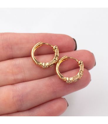 Серьги классические "Пояс Ориона", лимонная позолота