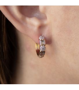 Серьги классические "Пояс Ориона", лимонная позолота