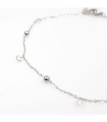 Браслет на ногу (анклет) з камінчиками Swarovski 330149