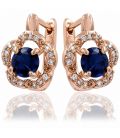Серьги Xuping 1,5 см синій камень (Медицинское золото) 724065(7)