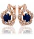 Сережки Xuping 1,5 см синій камінь (Медицинське золото) 724065 (7)