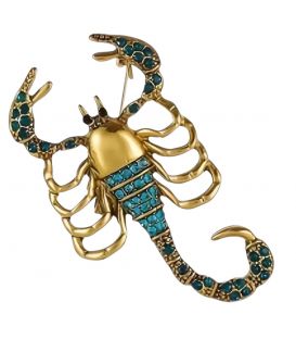 Брошь "Scorpion" лимонная позолота