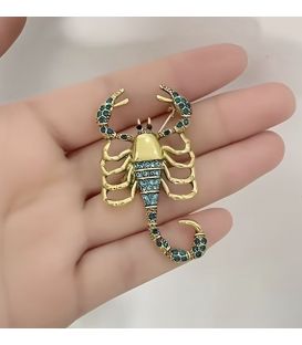 Брошь "Scorpion" лимонная позолота