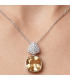 Кулон Swarovski Квадрат на основании из камней родиум (Медицинская сталь)