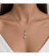 Кулон Swarovski Квадрат на основі каміння родіум (Медична сталь)